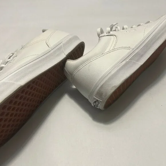 Vans White Leather "Seldan" Low Top Sneaker - Picture 11 of 14